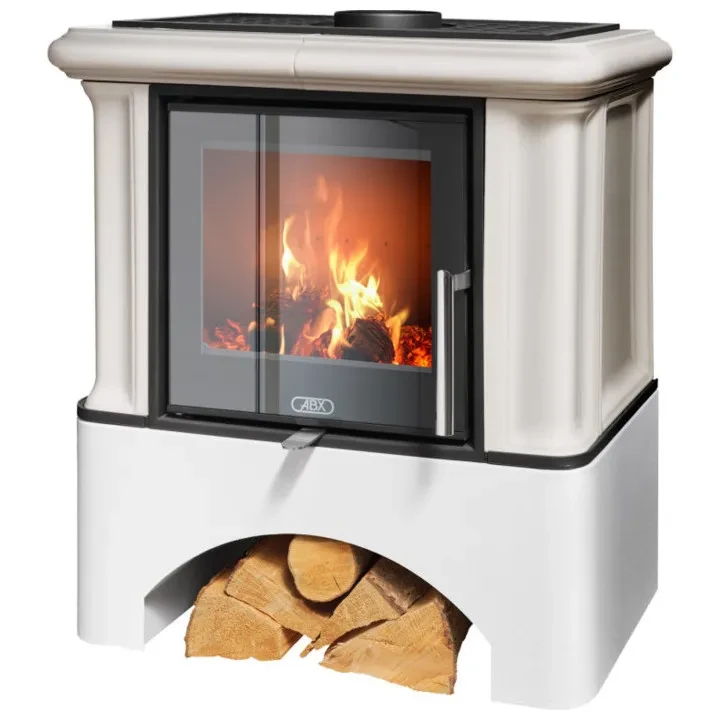 Piec kaflowy Ikaria Cokół Biały Perłowy.webp