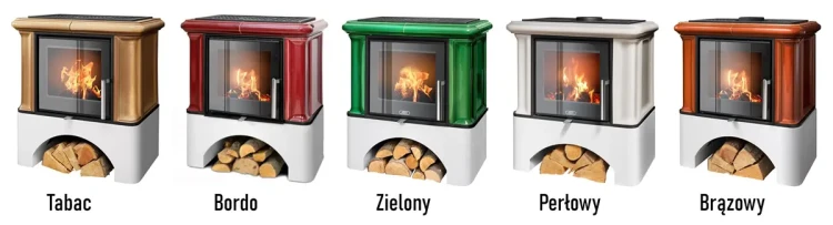 Piec kaflowy Ikaria Cokół Biały - kolory kafli.webp