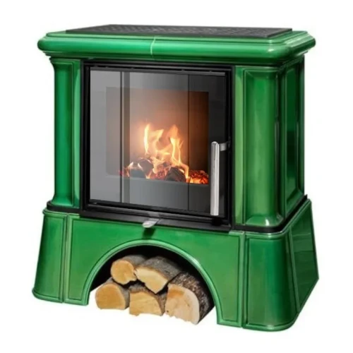 Piec kaflowy Ikaria Exclusive Cokół Kaflowy Zielony.webp