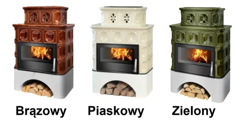 Piec kaflowy Karelia Cokół Biały - kolory kafli.webp
