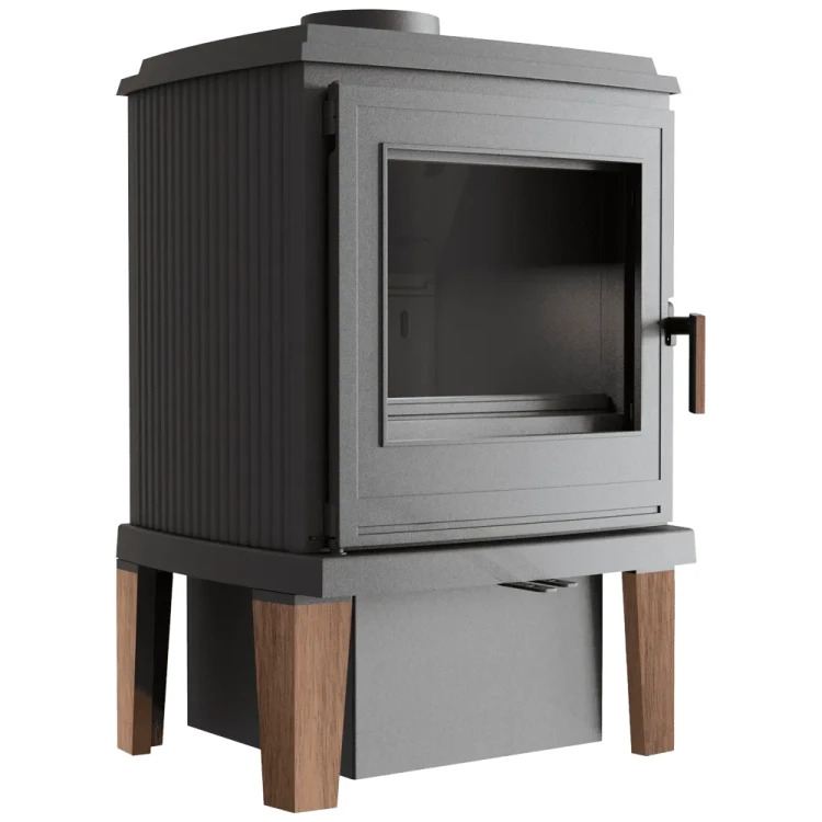 Piec żeliwny Koza K11 z nogami z drewna.webp