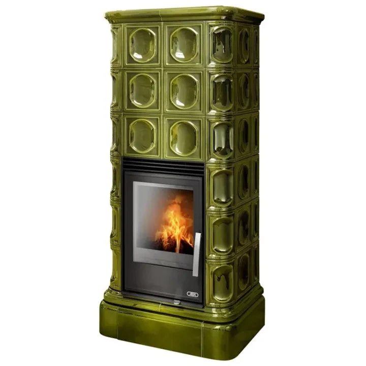 Piec kaflowy z płaszczem wodnym Kaledonia KP I Zielony.webp