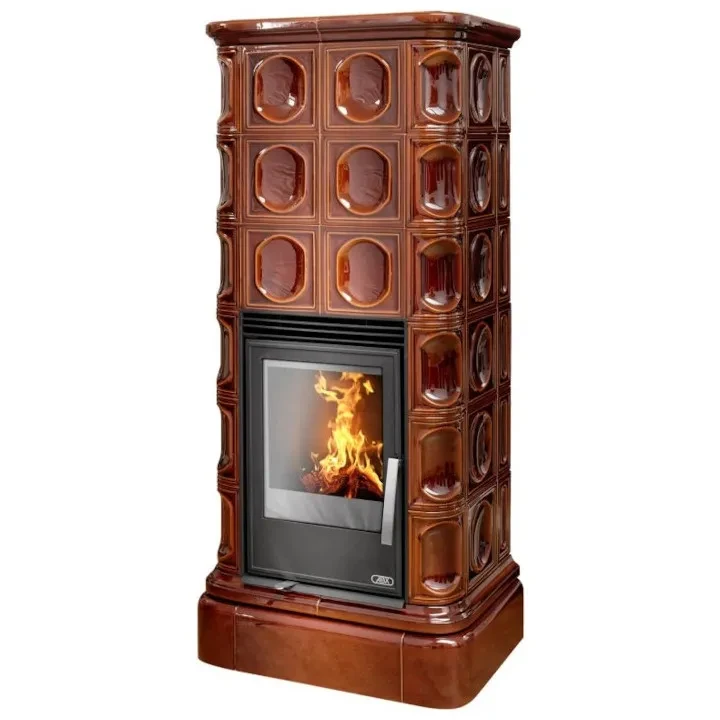 Piec kaflowy z płaszczem wodnym Kaledonia KP I Brązowy.webp