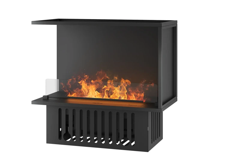 Kominek parowy narożny Invapo Corner 800 Lewy ogień.webp