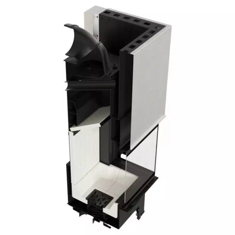 Kominek stalowy Regnor 600 400 7 kW - przekrój.webp