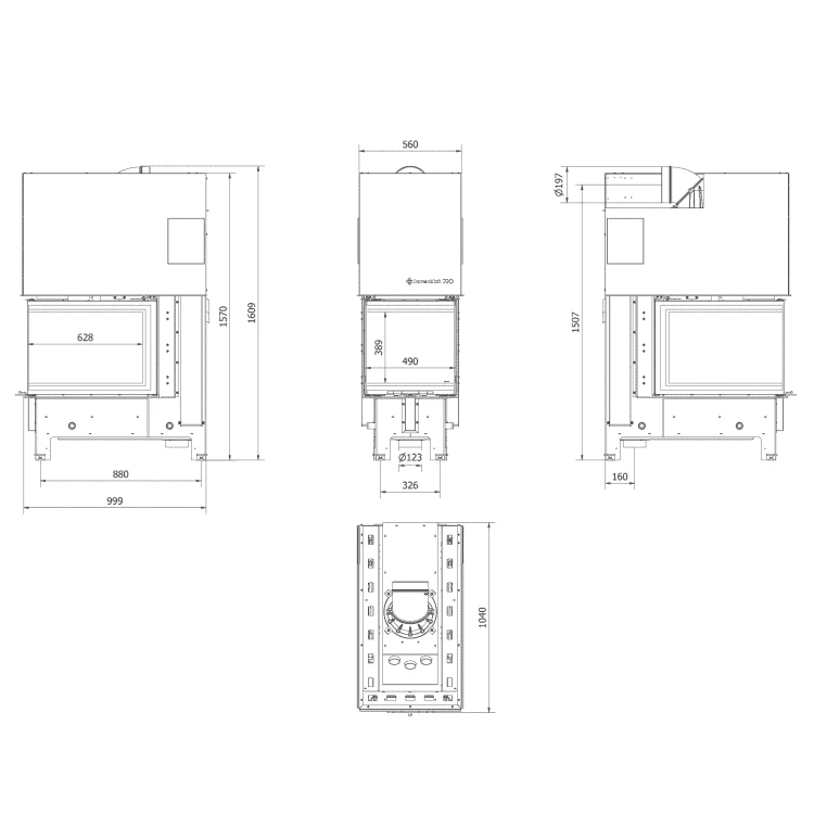 Kominek Regnor 500 700 - rysunek wymiarowy.webp