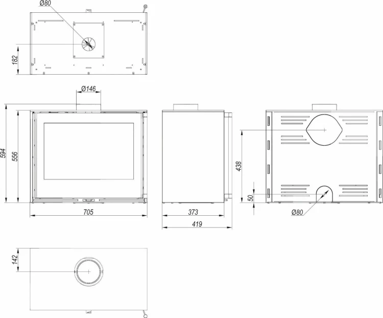 Defro Home Cuben S - rysunek wymiarowy 2.webp