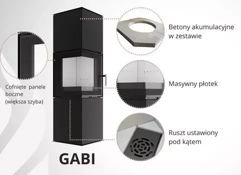 Piec stalowy Gabi 6,5 kW - zalety konstrukcyjne