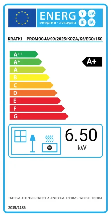 Koza K6 Eco etykieta energetyczna