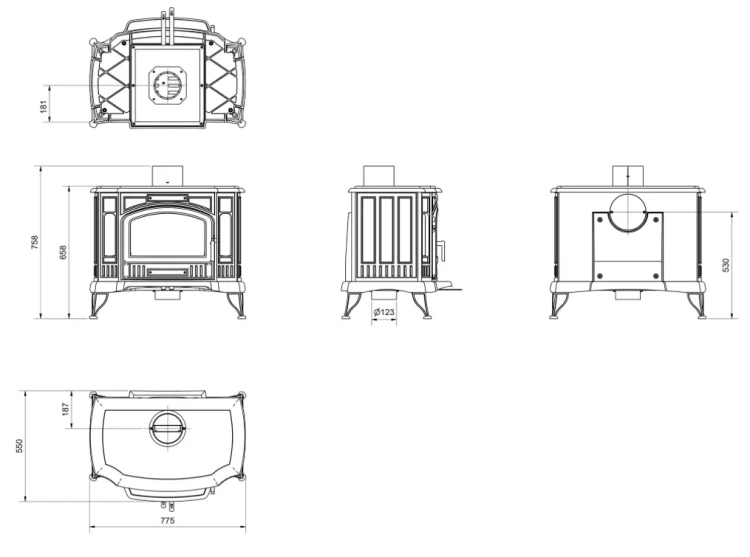 koza K9 Eco 8 kW wymiary