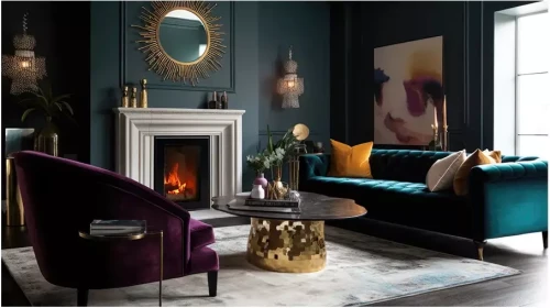 Salon z kominkiem Lumina V9