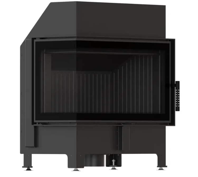 Kominek Zibi Eco Lewy 9,9 kW z czarnym wyłożeniem