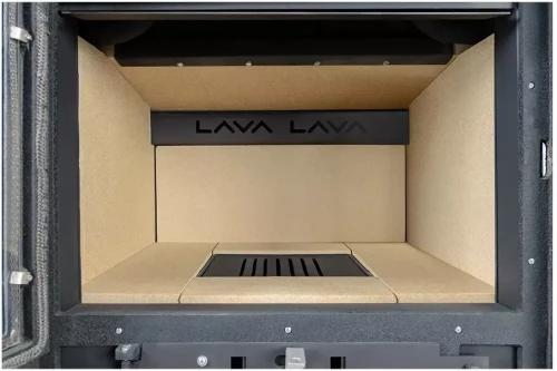 Wnętrze paleniska Lava TKL PLUS 20 kW z płaszczem wodnym w układzie zamkniętym