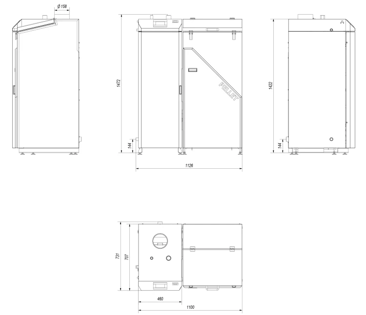 Wymniary kotła BAL EKO 14