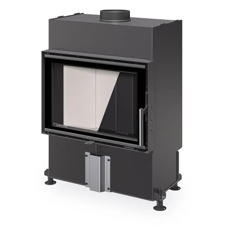 Kominki Heat dostępne są z białym lub czarnym wyłożeniem paleniska.webp