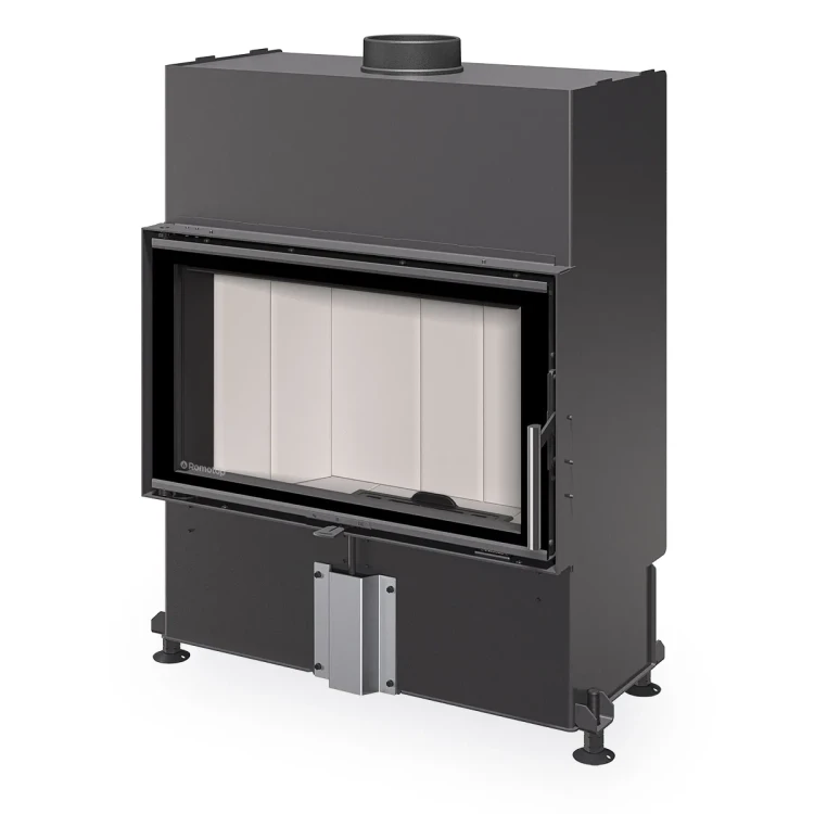 Kominek stalowy Romotop Heat 4G 70.44.14 z białym wyłożeniem paleniska.webp