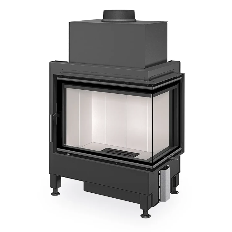 Kominek stalowy Romotop Heat R 4G S 65.51.40.24 narożny prawy z jasnym wyłożeniem paleniska.webp