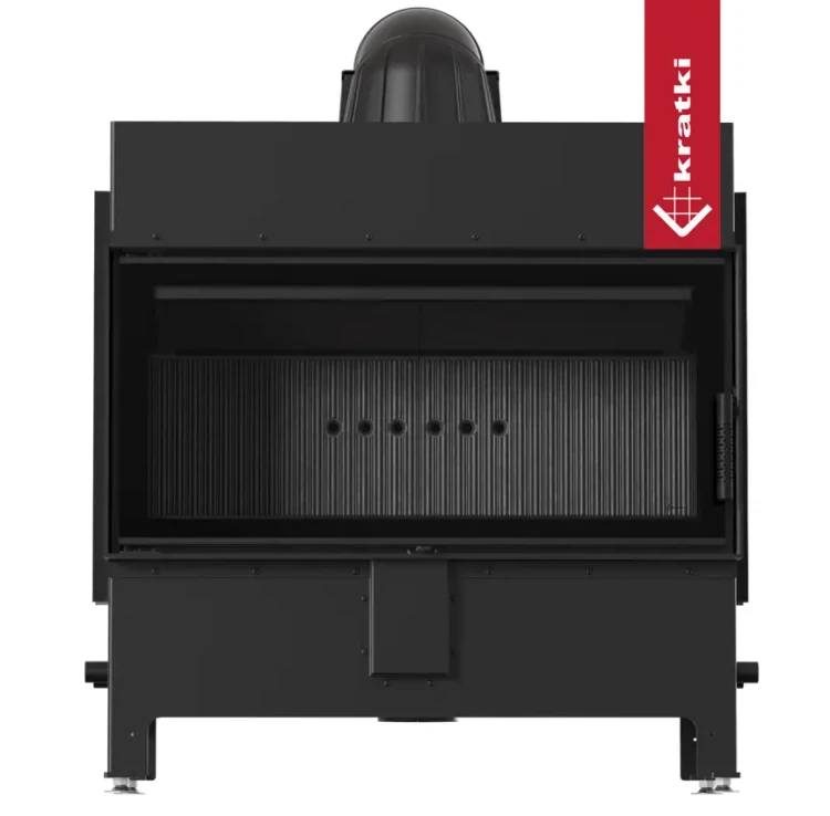 Kominek Lucy 16 kW czarne wnętrze front