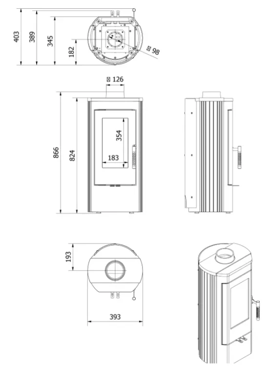 Wymiary i rysunek techniczny Koza K12