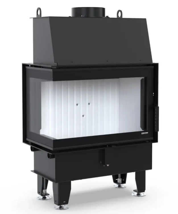 Kominek Impuls S narożny lewy, wersja LB, szyba Black Line