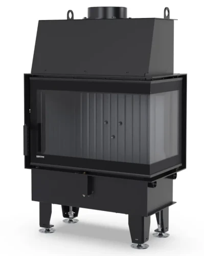 Kominek Defro Impuls S prawy BP, czarne wnętrze