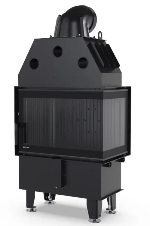 Wkład kominkowy Defro Intra S BP Mini - czarne wyłożenie paleniska