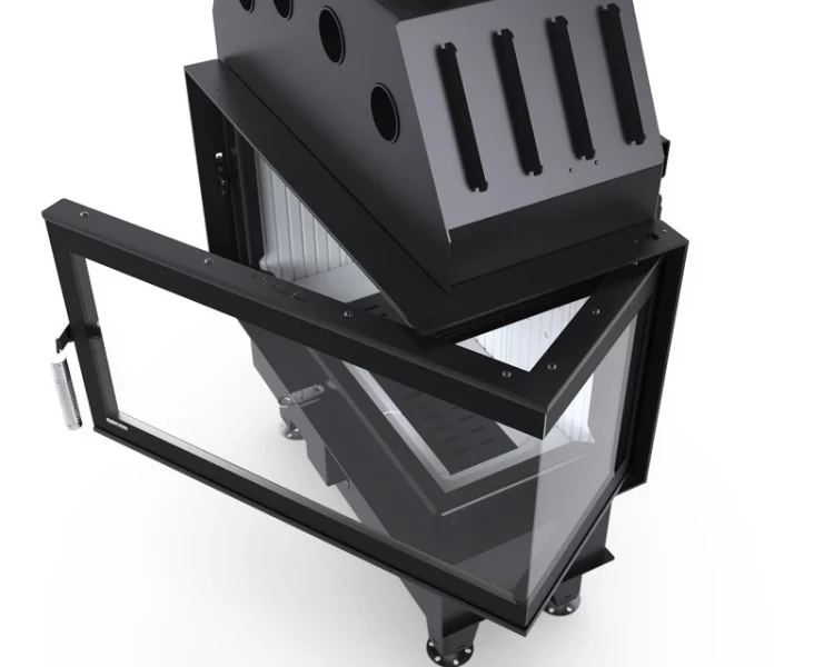 Wkład kominkowy Defro Intra S BP Mini - otwarte drzwiczki, widok z góry