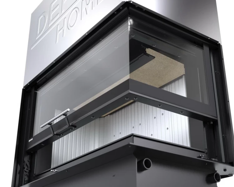 Kominek Defro Intra S BL Mini G - podnoszone drzwi, gilotyna