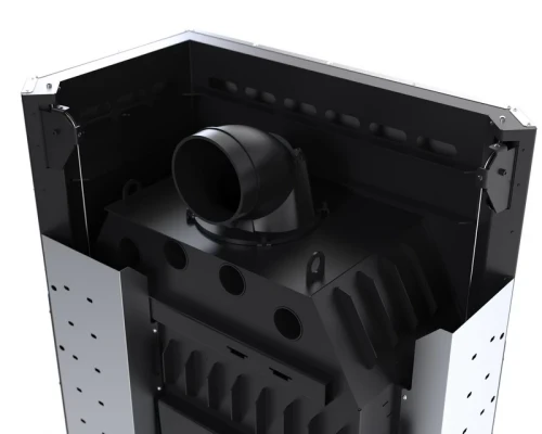 Czopuch, wylot spalin w kominku Defro Intra S BL Mini G