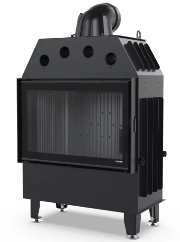 Kominek Defro Intra M - ciemne wyłożenie paleniska