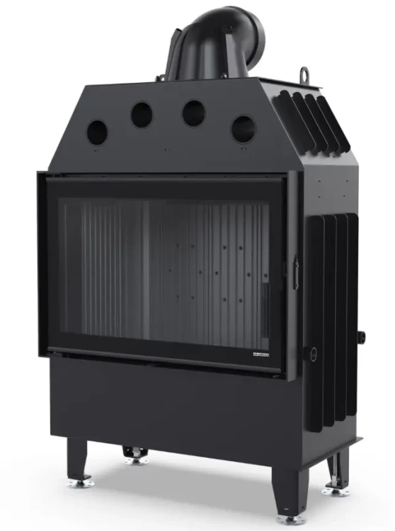 Kominek Defro Intra M - ciemne wyłożenie paleniska