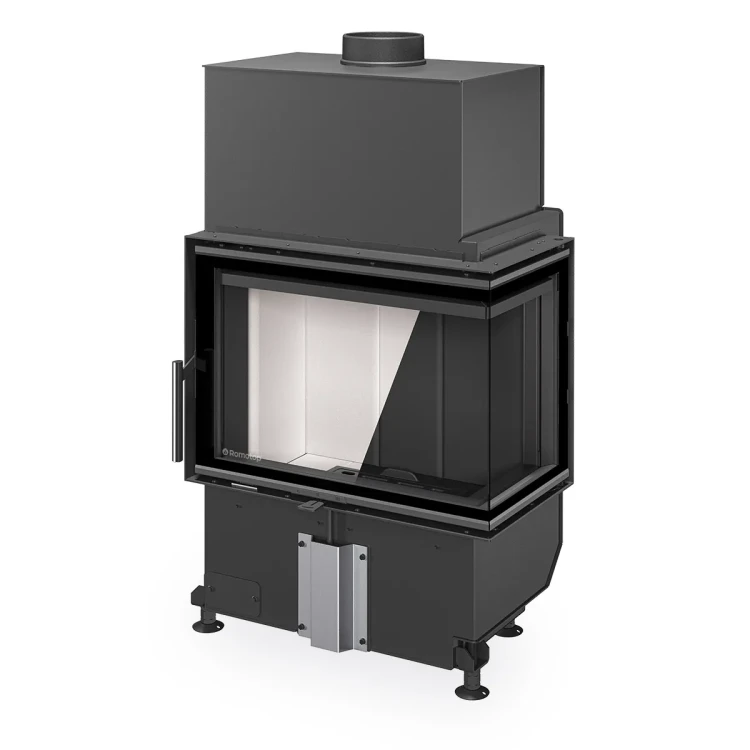 Kominek stalowy Romotop Heat R 4G S 60.44.33.24 dostepny jest z jasnym lub ciemnym wyłożeniem paleniska.webp