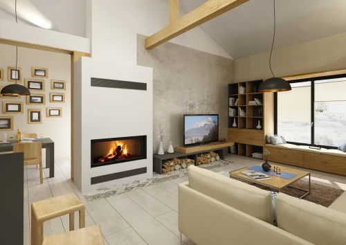 Kominek stalowy Romotop Heat 3G L 110.50.04 z gilotyną w pieknej aranżacji.webp