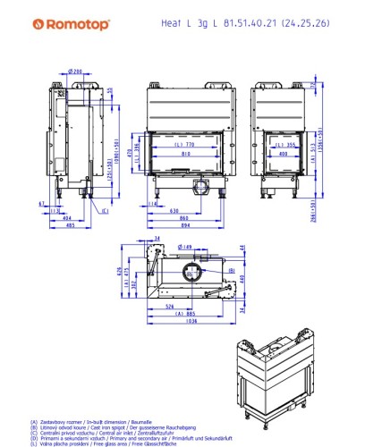Kominek stalowy Romotop Heat L 3G L 81.51.40.24 narożny lewy z gilotyną - wymiary.jpg