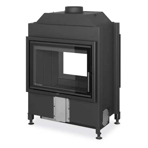 Kominek stalowy Romotop Heat T 3G 70.50.04 typu tunel z ciemnym wyłożeniem paleniska.webp