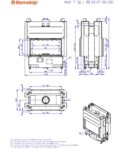 Wymiary kominka stalowego Heat T 3G L 88.50.04 typu tunel z gilotyną.jpg