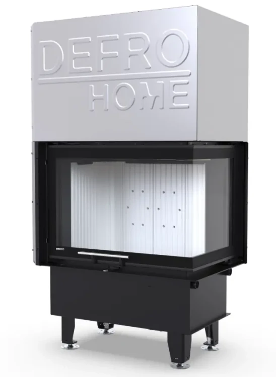 kominek Defro Intra S BP 10 kW G z jasnym wnętrzem