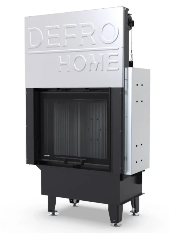 Kominek stalowy Defro Intra S G z ciemnym wnętrzem