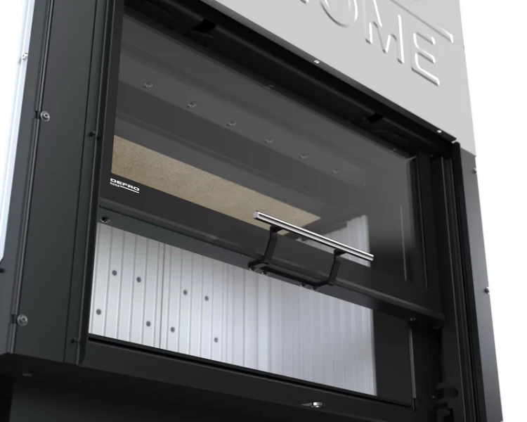 Wkład kominkowy Defro Intra S Gilotyna uchylone drzwiczki