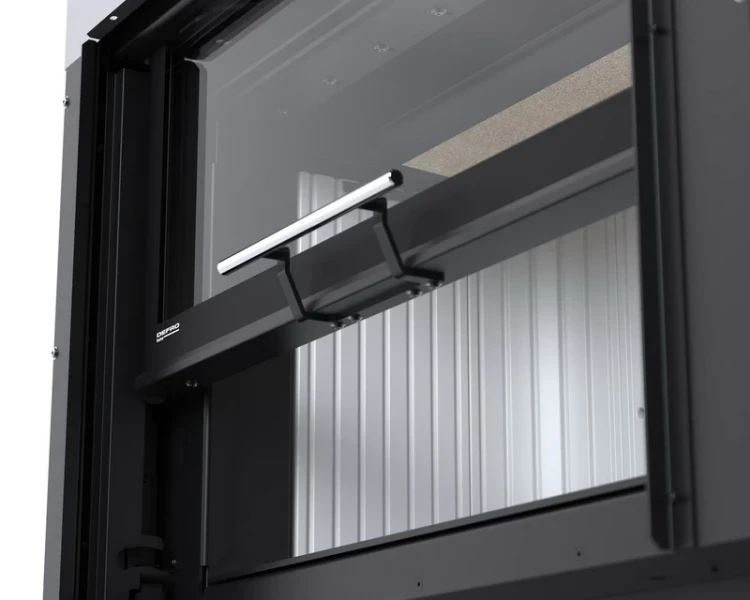 Wkład kominkowy Defro Intra S Gilotyna uchylone drzwiczki 2