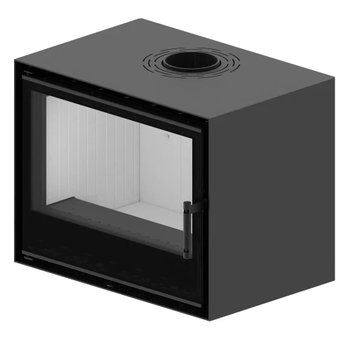 Widok z boku kominka wolnostojącego Cubo CF700 - 8 kW