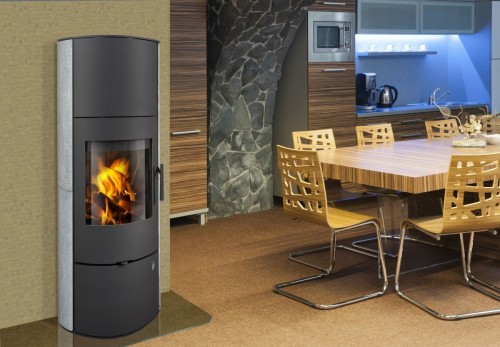 Piec stalowy Romotop Evora H kamień - wizualizacja 2.webp