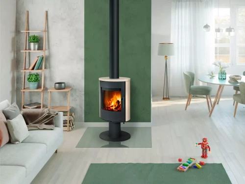 Piec stalowy Romotop Evora T ceramika - wizualizacja.webp