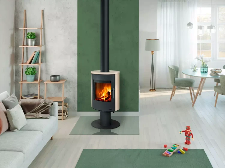 Piec stalowy Romotop Evora T ceramika - wizualizacja.webp