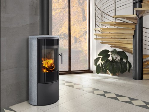Piec stalowy Romotop Laredo kamień - wizualizacja 2.webp