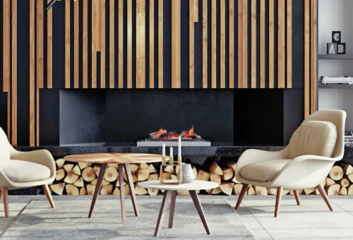 Kominek elektryczny Cassette 400 600 LED - wizualizacja