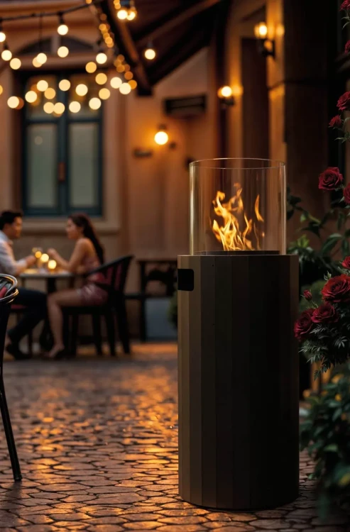Gazowy ogrzewacz tarasowy Bino - doskonałe ogrzewanie ogródków przy restauracjach