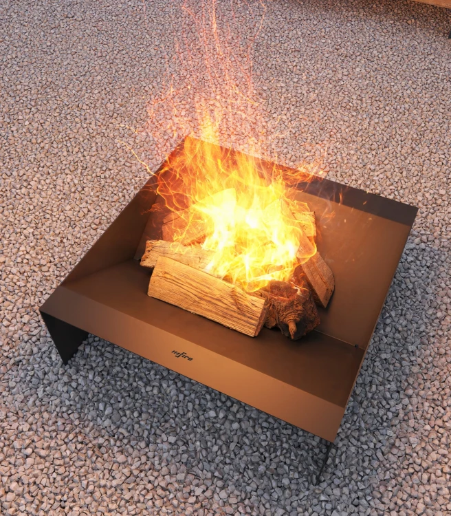 Palenisko FireSquare z wizualizacją ognia