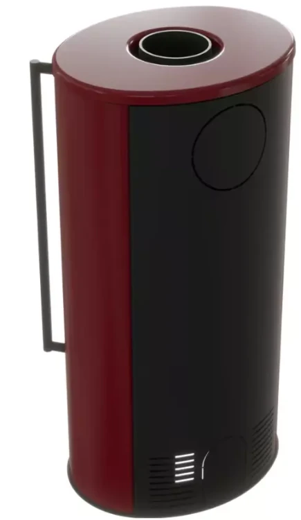 Piec stalowy ERIK Ø 150 5,5 kW kafel - tył