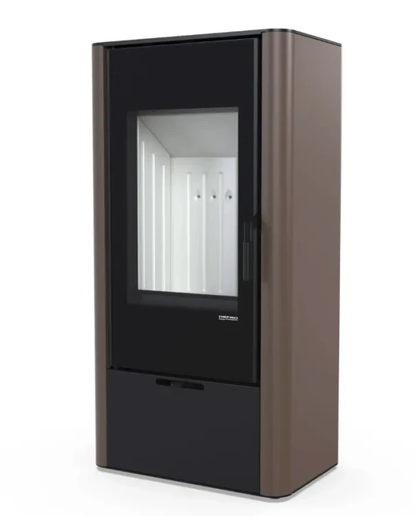 Piec stalowy Defro Home Solum 2.0  w kolorze brązowym